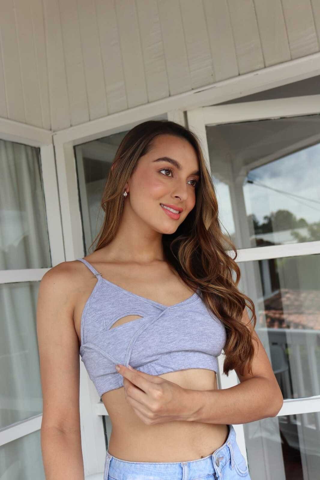 Top Salomé Gris Claro
