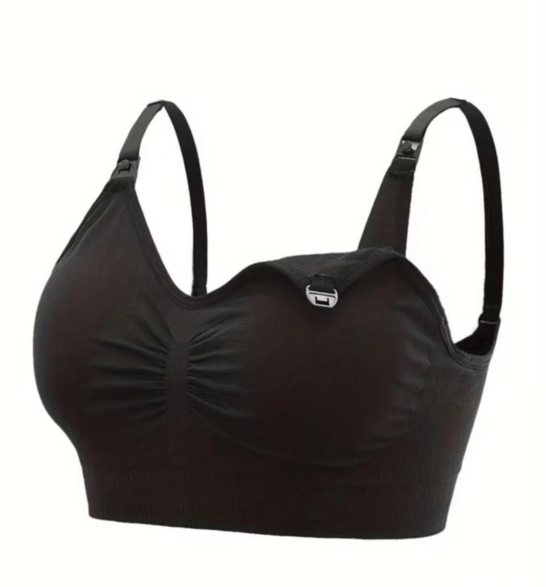 Top Lactancia Seamless Negro