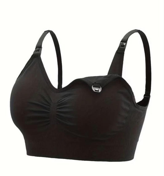 Top Lactancia Seamless Negro