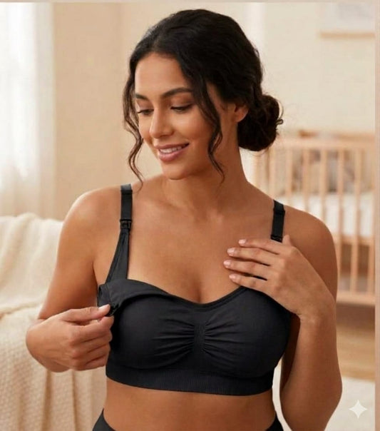 Top Lactancia Seamless Negro