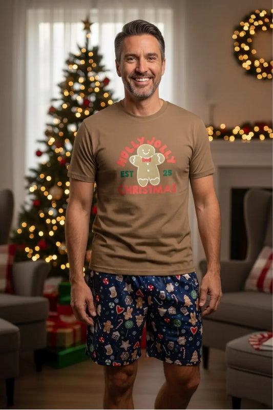 Pijama Hombre Bermuda Galleta de Navidad